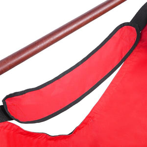 Hammock Chair in Oxford Cloth & Hardwood with Cup Holder - Red