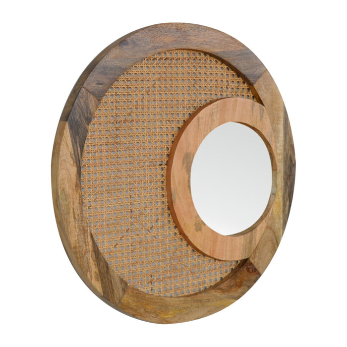 Round Woven Mirror