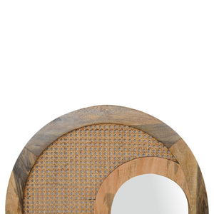 Round Woven Mirror