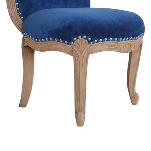 Royal Blue Studded Chair