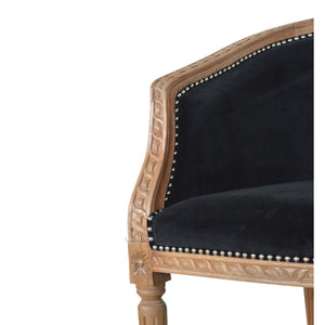 Black Velvet Occasional Chair