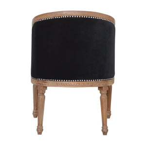 Black Velvet Occasional Chair