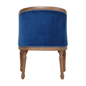 Royal Blue Velvet Occasional Chair