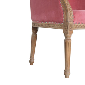 Pink Velvet Occasional Chair