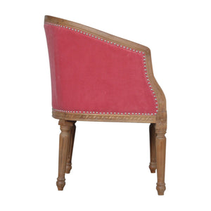 Pink Velvet Occasional Chair