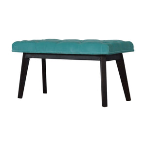 Aqua Velvet Hallway Bench