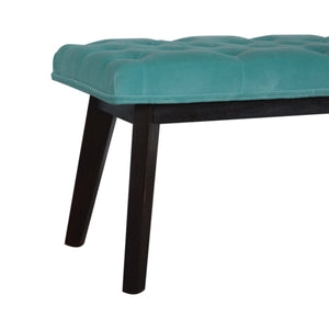 Aqua Velvet Hallway Bench