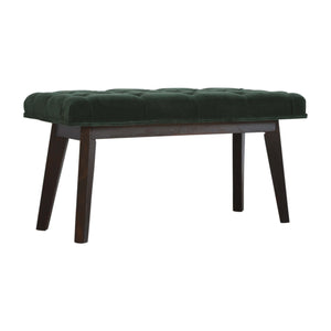 Emerald Velvet Hallway Bench