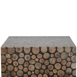 Square Tree Trunk Style Footstool