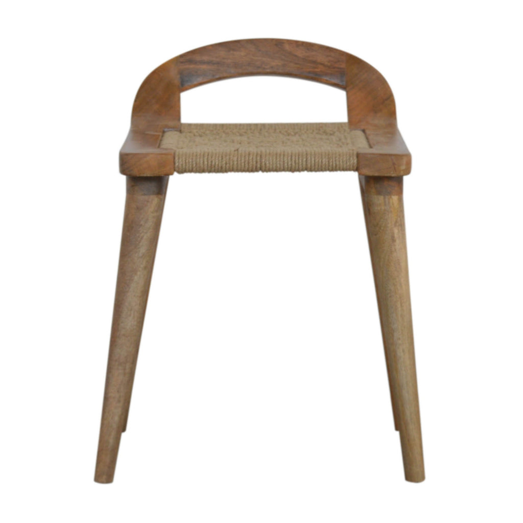 Raised Back Woven Stool