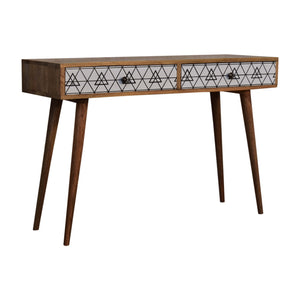 Triangle Printed Long Console Table