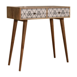 Triangle Printed Console Table