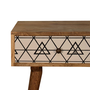 Triangle Printed Console Table