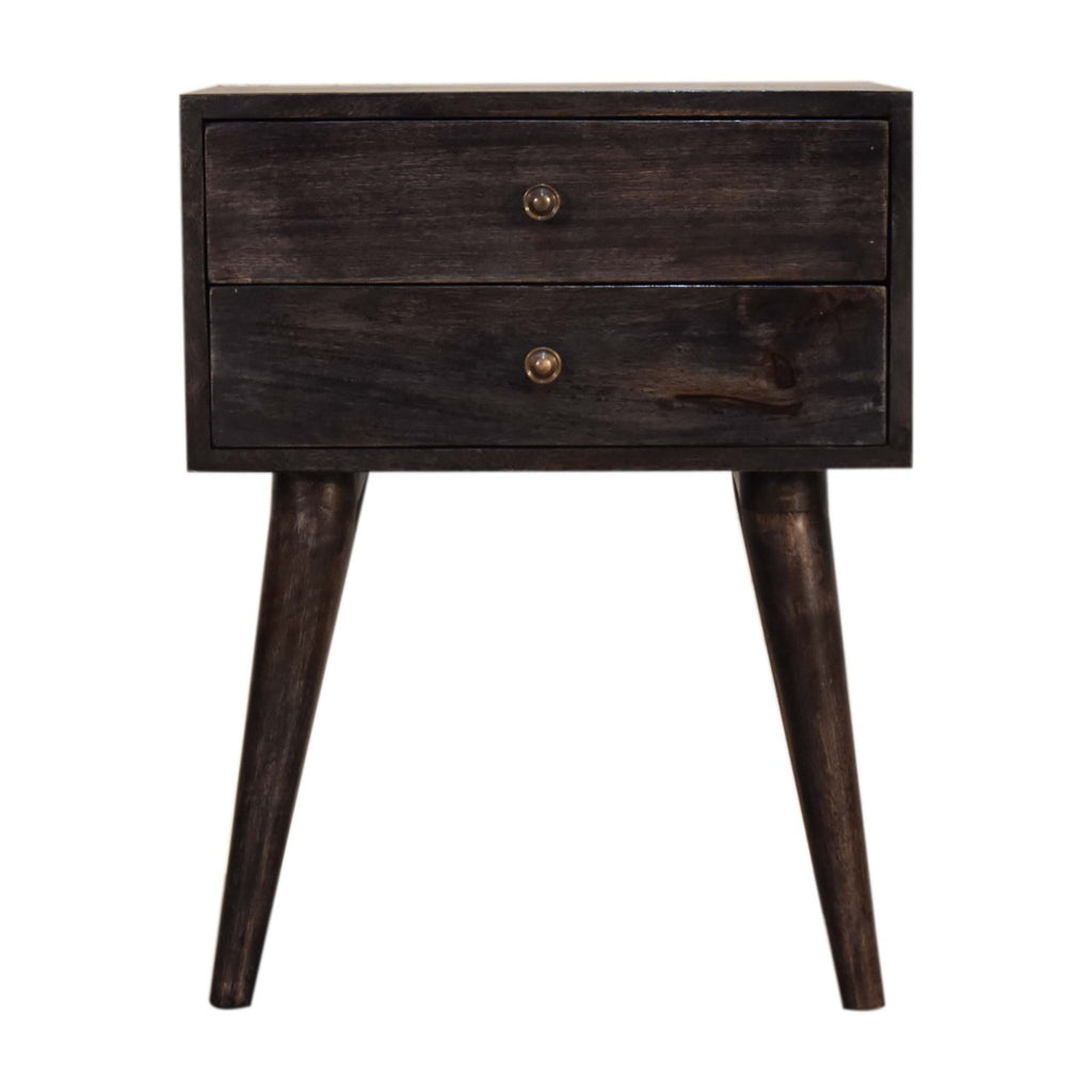 Ash Black Modern Solid Wood Bedside