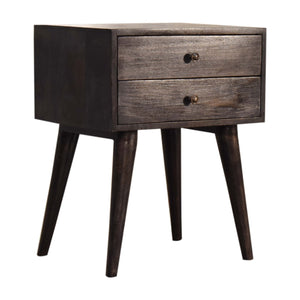 Ash Black Modern Solid Wood Bedside