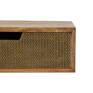 Wall Mounted Honeycomb Brass-plated Bedside