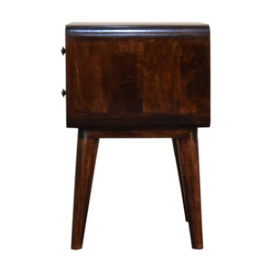 Curved Walnut Bedside