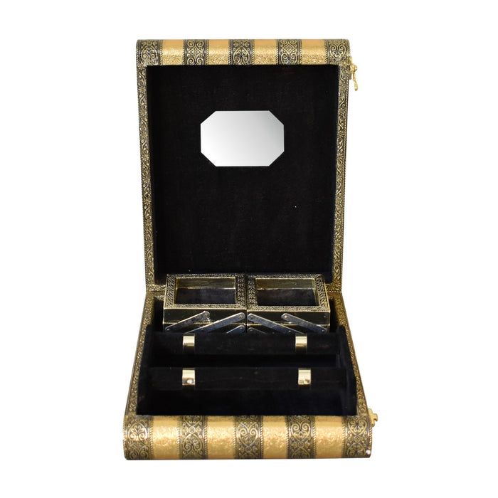 Black Velvet Double Rod Jewellery Box