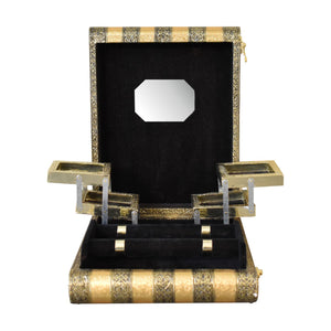 Black Velvet Double Rod Jewellery Box