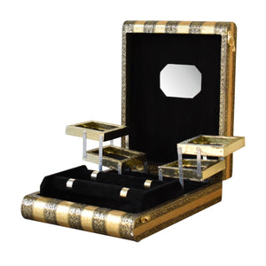 Black Velvet Double Rod Jewellery Box