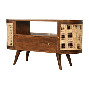 Chestnut Woven Media Unit