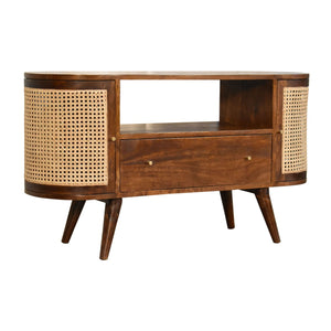 Chestnut Woven Media Unit