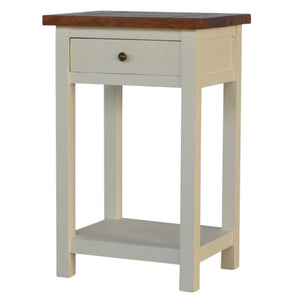 2 Toned Bedside Table with 1 Drawer