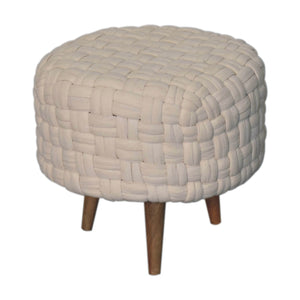 White Tube Footstool