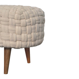 White Tube Footstool