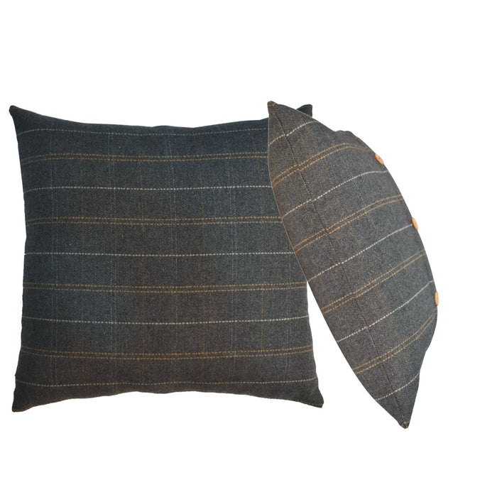 Quinn Cushion Set of 2 - Pewter Tweed