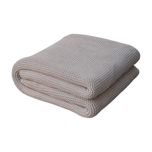 Grey Knitted Throw