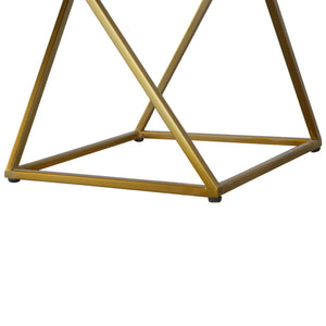 Chestnut Nesting Tables with Gold Base