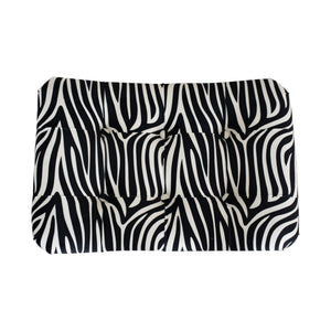 Zebra Print Curved Bench