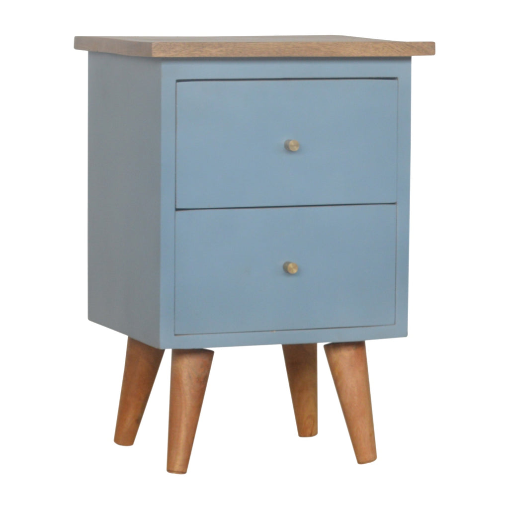 Blue Hand Painted Bedside