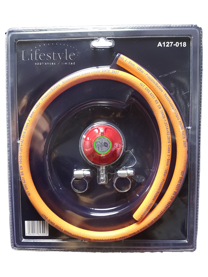 Lifestyle Propane Gas Hose & Clip-on Regulator Pack