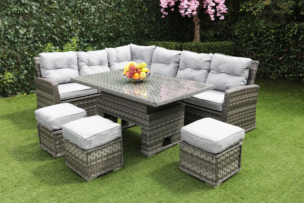 Loire Casual 9 Seater Rattan Sofa Set - 5 YEAR WARRANTY