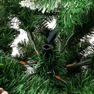 Christmas Tree 7FT 1350 Branch Flocking Spray White Tree Plus Pine Cone (YJ)