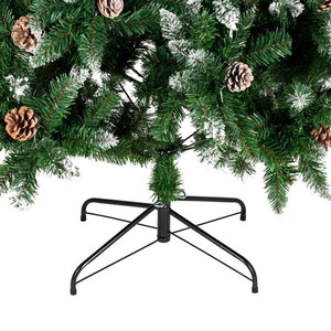 Christmas Tree 7FT 1350 Branch Flocking Spray White Tree Plus Pine Cone (YJ)