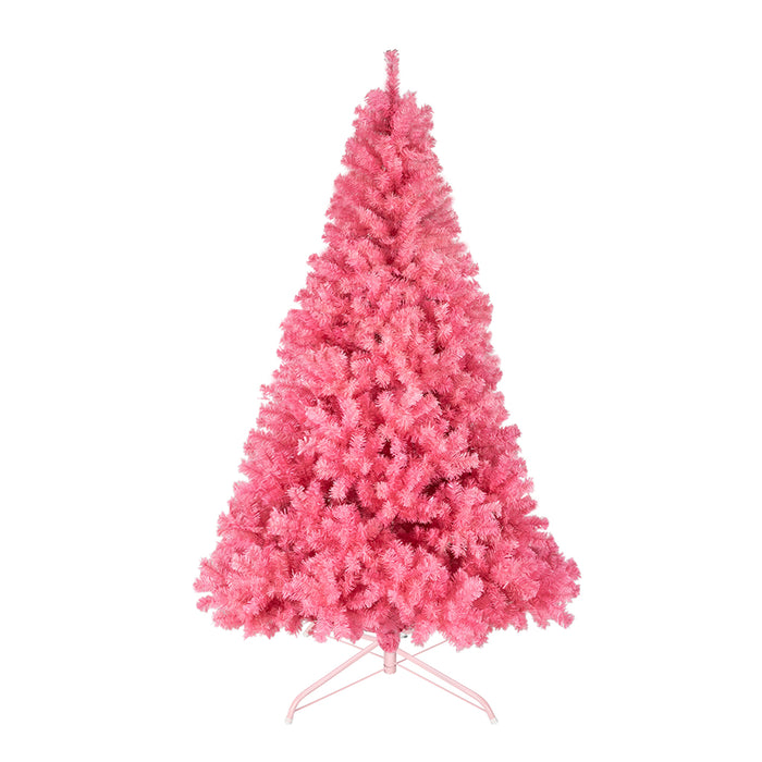 6ft 1600 Branches PVC Christmas Tree Pink