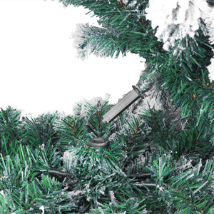 7ft Pvc Flocking Christmas Tree 1300 Branches Spread Out Naturally  Tree