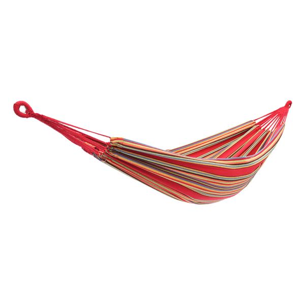 Luxury Garden Party 200*150cm Portable Polyester & Cotton Hammock Red Strip