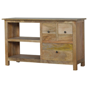 Country Style Media Unit with 3 Drawers