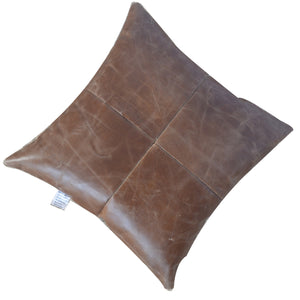 Buffalo Hide Leather Scatter Cushion