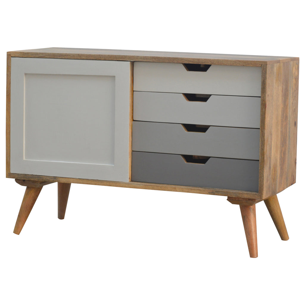 Grey Gradient Sliding Sideboard