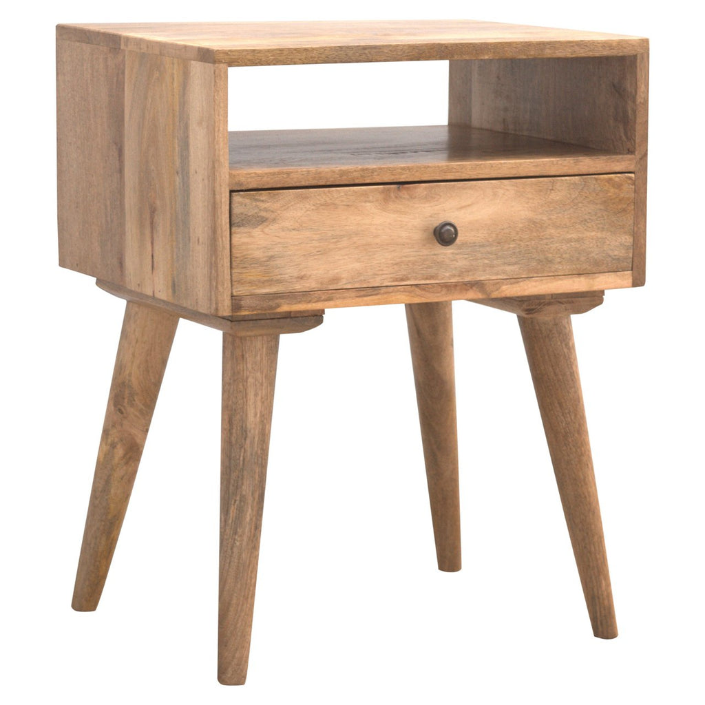 Modern Solid Wood Bedside with Open Slot