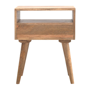 Modern Solid Wood Bedside with Open Slot