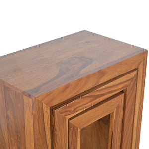 IN196 – Sheesham Wood Set of 3 Cubed Nesting Tables