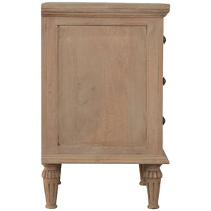 3 Drawer Mango Wood Bedside Table