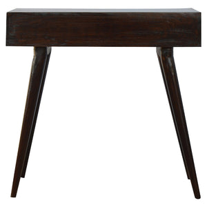 Walnut Nordic Style Writing Desk with 2 Open Slots