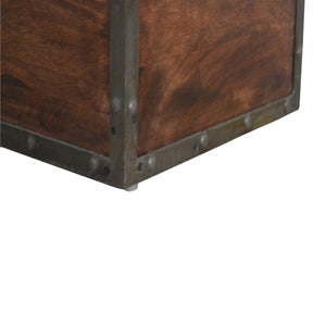 Country Style Box Storage Box With Padded Seat